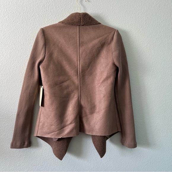 Forever 21 Brown Fleece Moto Wrap Jacket NWT M - Picture 5 of 6